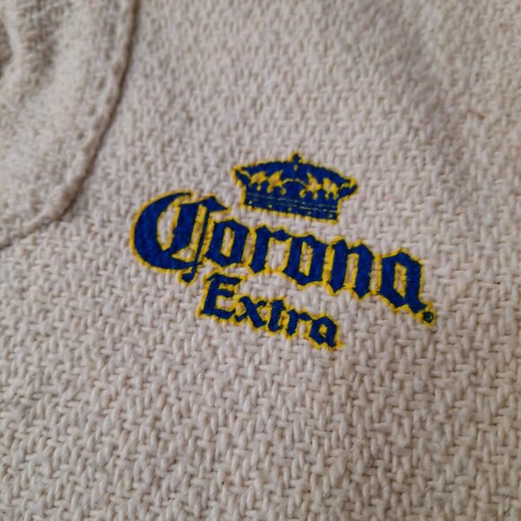 Vintage Beige Earth Ragz 2003 Corona Extra Pullover Hoodie Size Lg - Picture 4 of 7